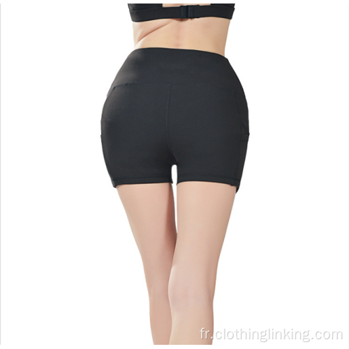 Short de yoga taille haute avec poche latérale